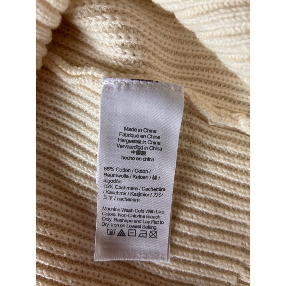 J.Crew Womens Cream Shaker Stitch Turtleneck Sweater Relaxed Fit Pullover Size S - Picture 4 of 14